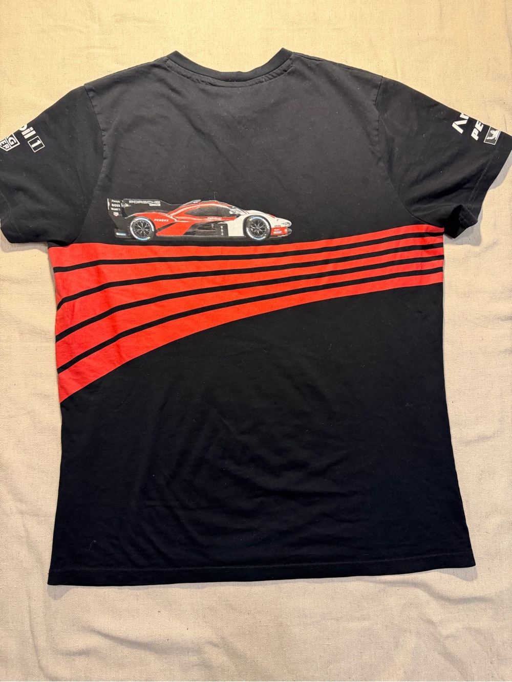 PORSCHE PENSKE MOTORSPORT TEAM TEE SHIRT OFFICIAL IMSA PORSCHE PENSKE BLACK TEE